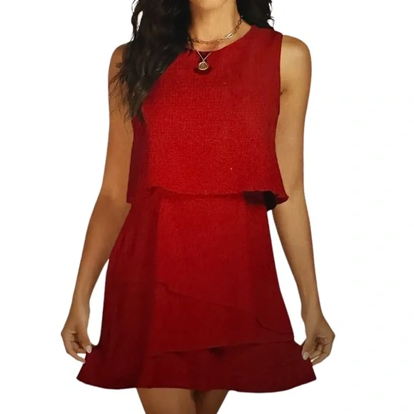 chinese dress ladies Waverly Red Racer-Neck Sleeveless Skater Mini Dress – Club L London